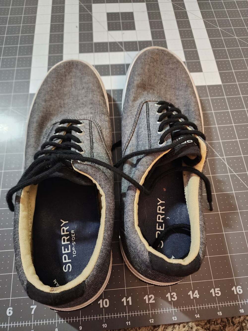Sperry Halyard CVO Size 12 Black Canvas Sneaker
